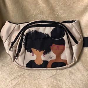 Beige Graphic Women Fanny Bag